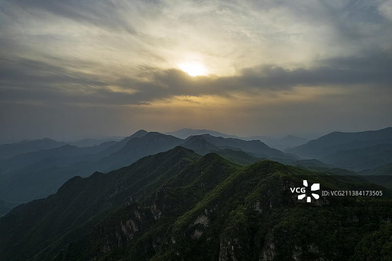 航拍九眼楼长城图片素材