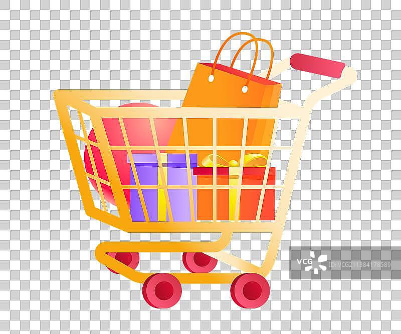 购物车矢量插画元素图片素材