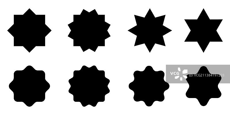 黑色扁平风星星图标图片素材