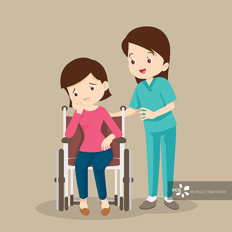 护士或志愿者照顾病人图片素材
