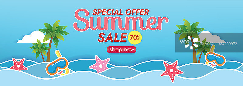 夏日海滩日落背景海滩物品图片素材