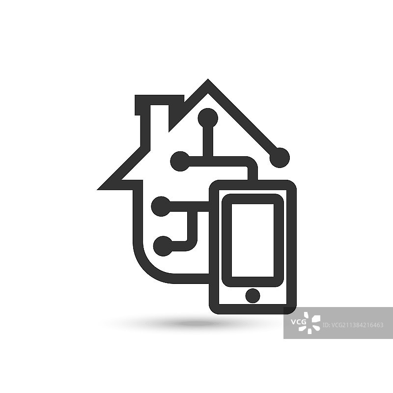 家庭自动化图标或logo图片素材