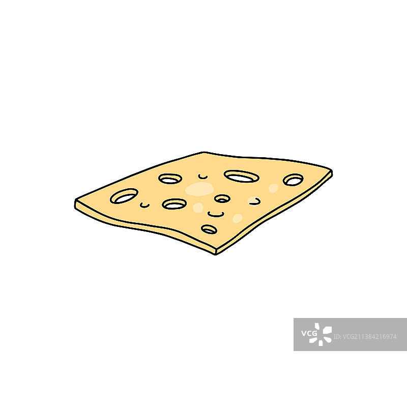 带孔的黄色薄奶酪片雕刻图片素材