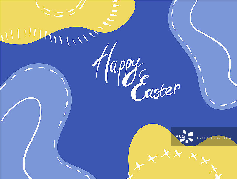 带有签名的复活节背景图片素材