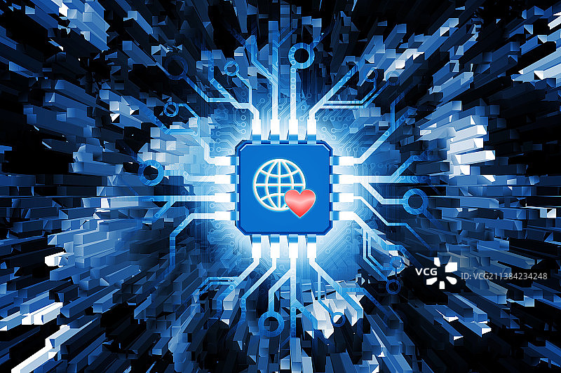 人工智能电子科技芯片图片素材