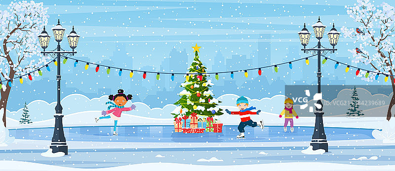 空旷的室外溜冰场图片素材