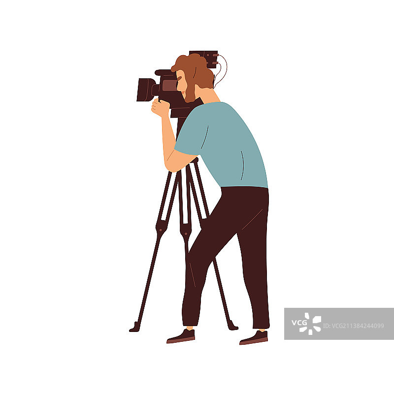 使用专业相机的摄影师图片素材