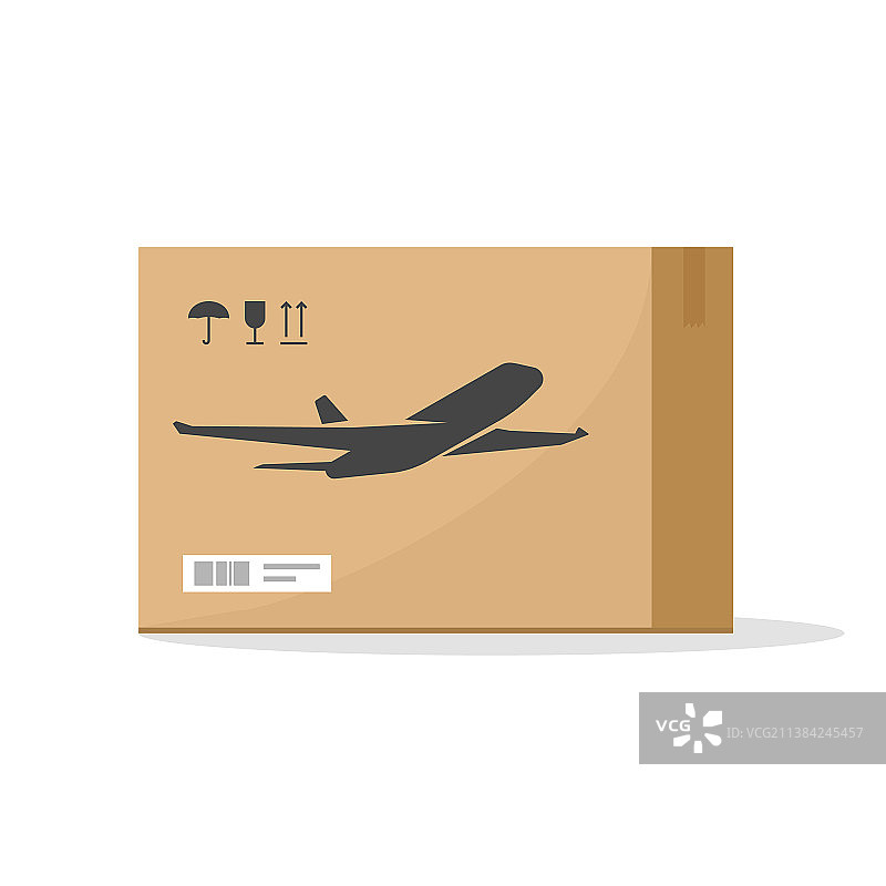 航空邮件飞机运送包裹图片素材