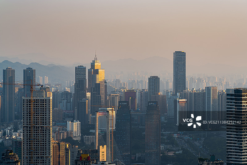 重庆市南岸区南坪城市天际线图片素材