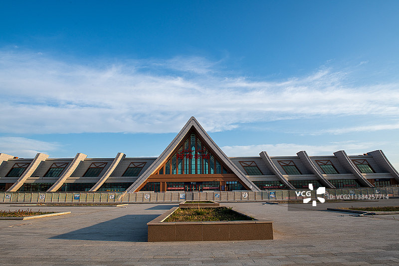 中国新疆阿勒泰火车站图片素材