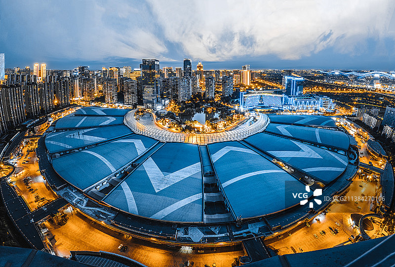 成都会展中心夜景图片素材