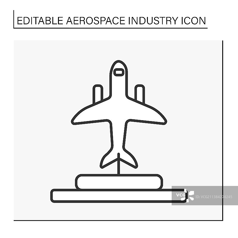 飞机线条图标图片素材