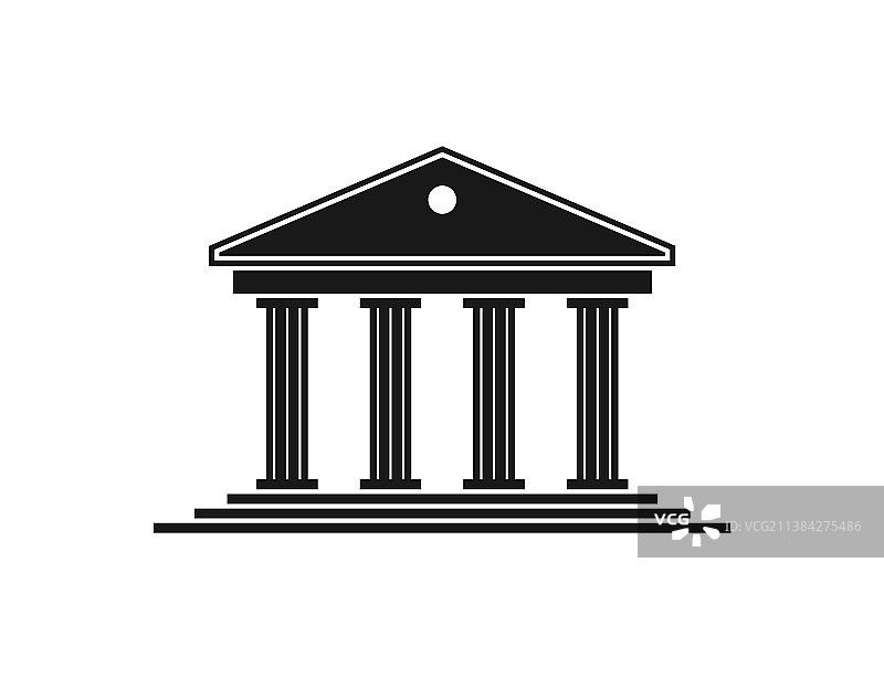 政府法院黑色建筑图标图片素材