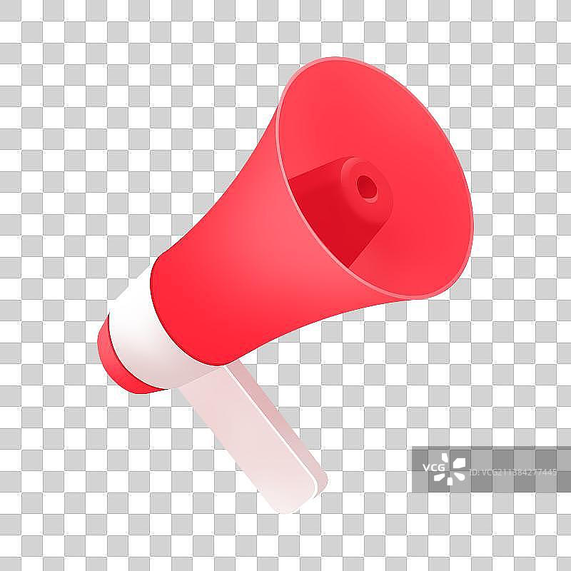 红色扩音器，电商大促销大减价活动年终盛典金融活动，核酸检测证明抗病毒防疫大喇叭，重要通知紧急通知元素图片素材
