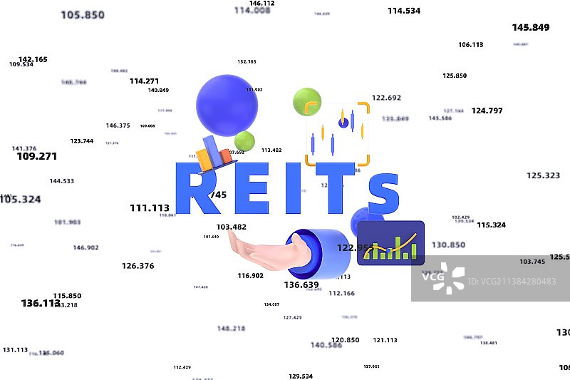 3D渲染REITs基金大数据插图图片素材