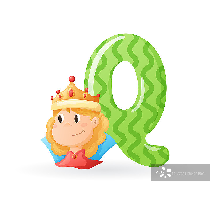 带有英文字母Q的儿童banner图片素材