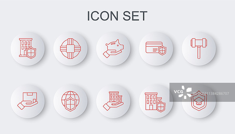 毕业帽盾牌组合线条设计图片素材