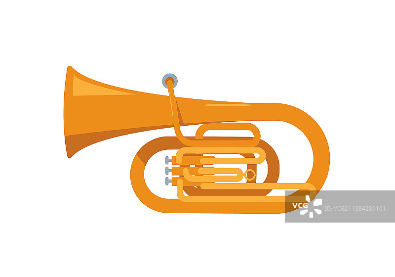 金色大号乐器图标图片素材