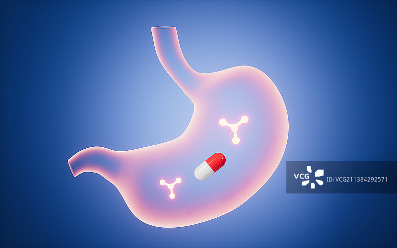 创意胃部背景3D渲染图片素材