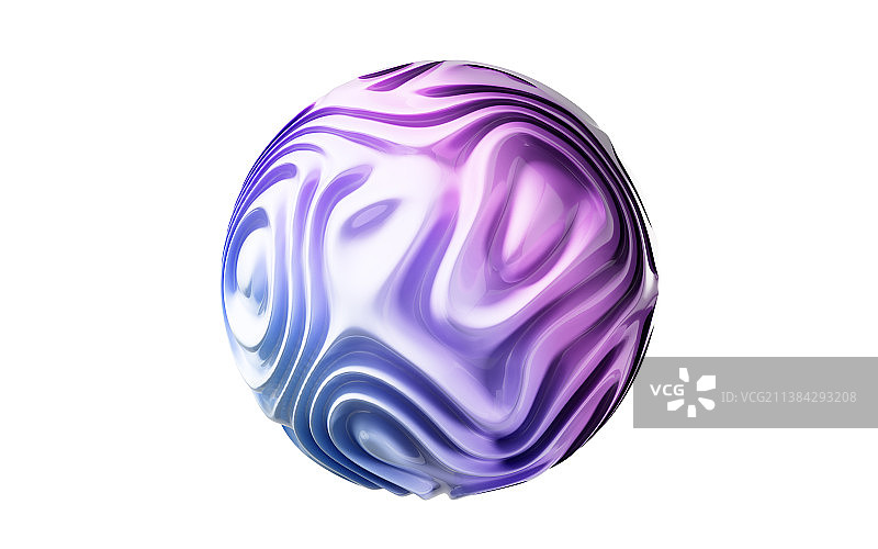 创意渐变的球体3D渲染图片素材