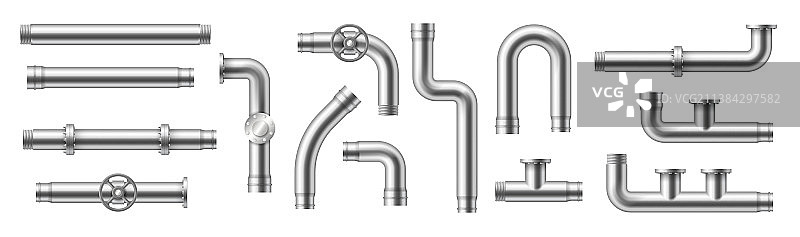 不锈钢金属管道管件图片素材