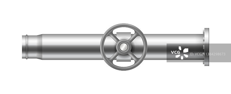 带阀门的水管管道部件图片素材