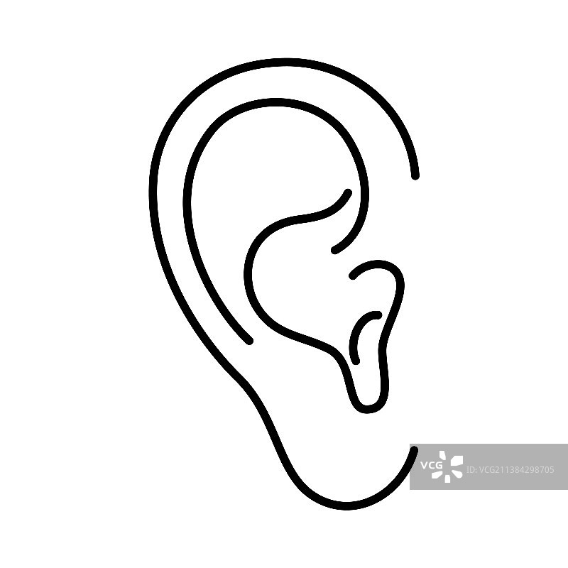 耳朵解剖结构图标图片素材