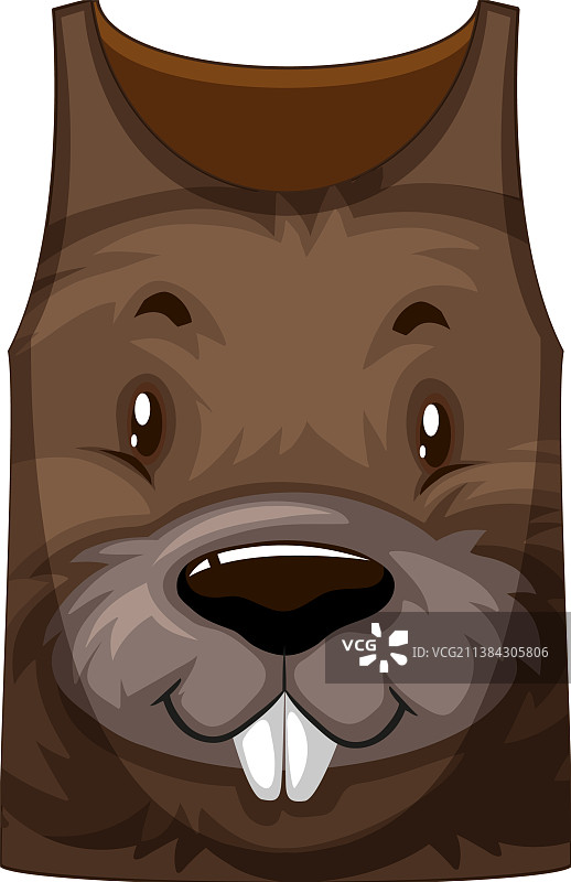 海狸图案的背心图片素材