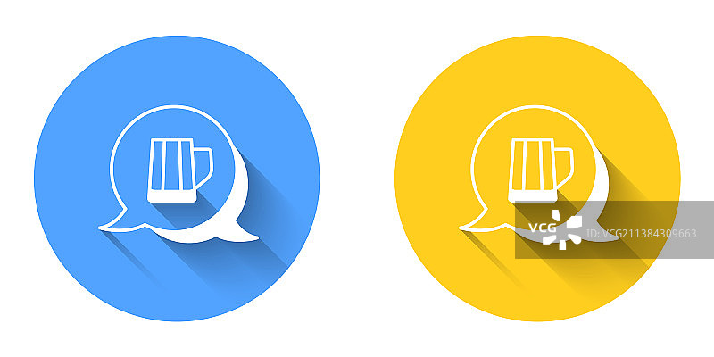 带有长款的白色木制啤酒杯图标图片素材