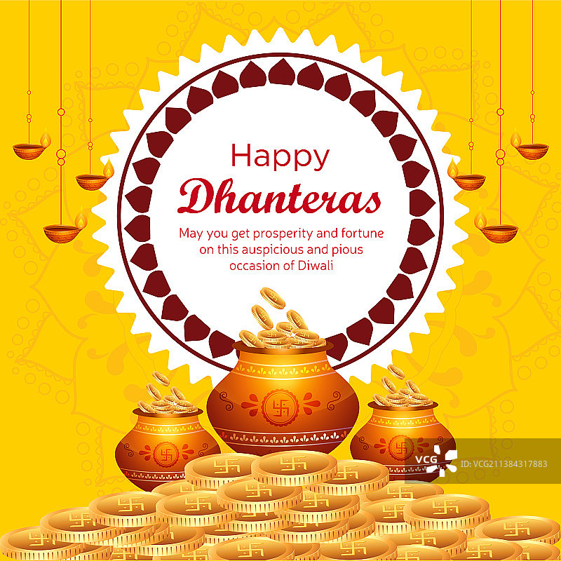 Happy Dhanteras banner设计图片素材