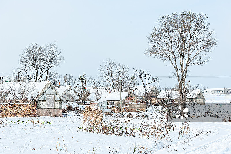 冬季的村庄图片素材