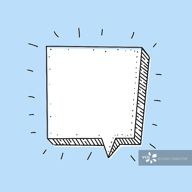 手绘草图风格的对话气泡空间图片素材