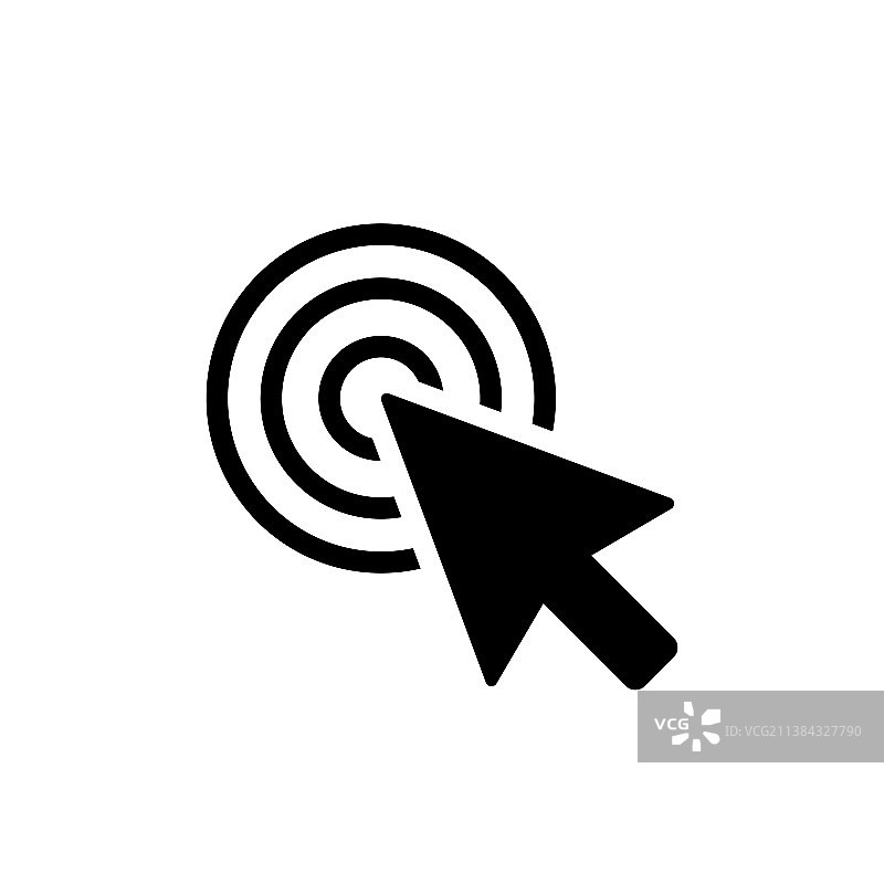 电脑鼠标点击光标黑色箭头图标图片素材