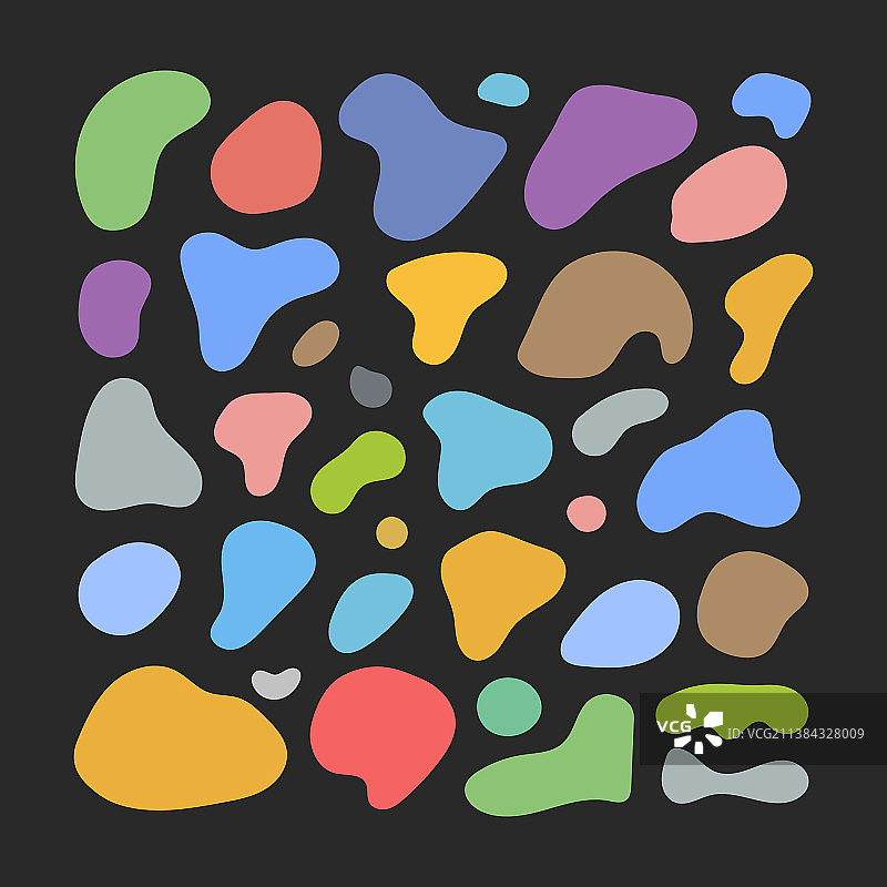 彩色有机形状抽象斑点图片素材