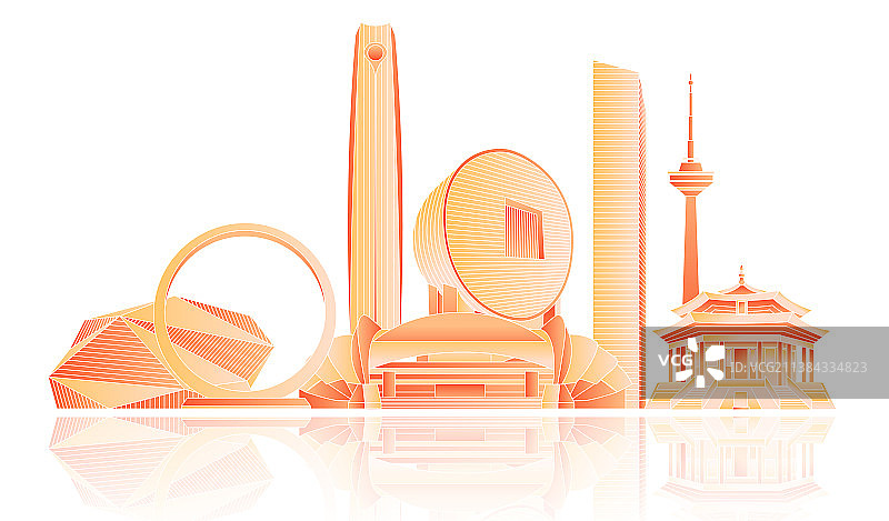 沈阳金融建筑城市矢量图图片素材