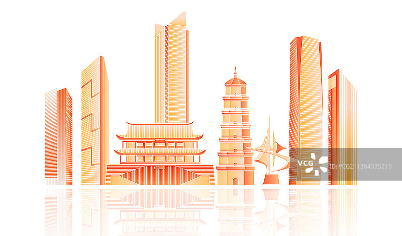 福州金融建筑城市矢量图图片素材