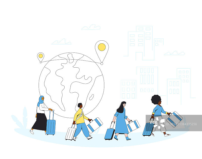 国际移民图片素材