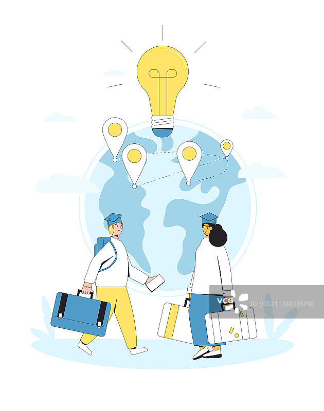 人才流失国际移民图片素材