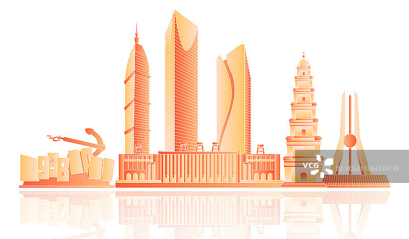 宜昌金融建筑城市矢量图图片素材