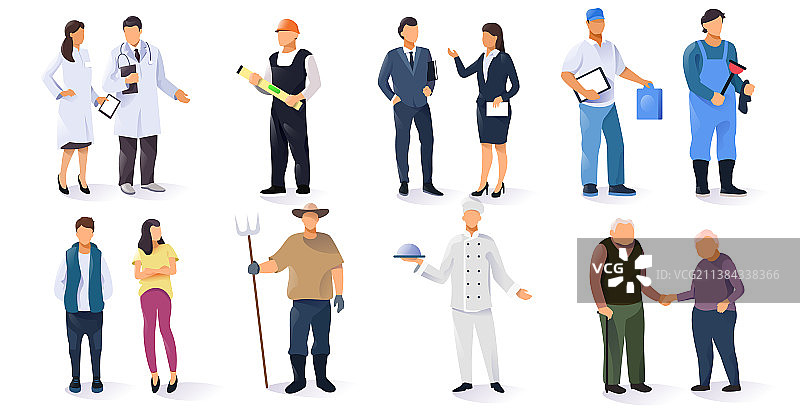 13个不同职业的人物图片素材
