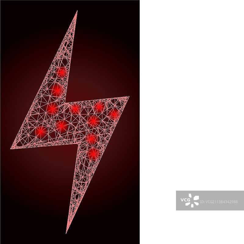 带有眩光的有光泽的网状电网危害图片素材