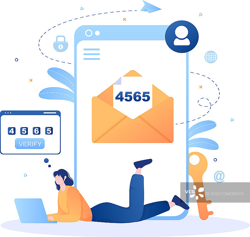 双重身份验证密码安全图片素材