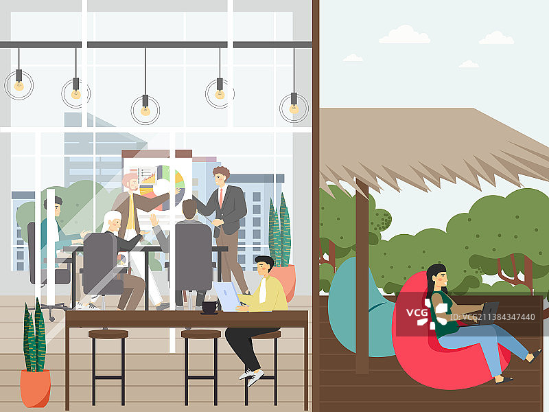 现代商务共享办公空间图片素材