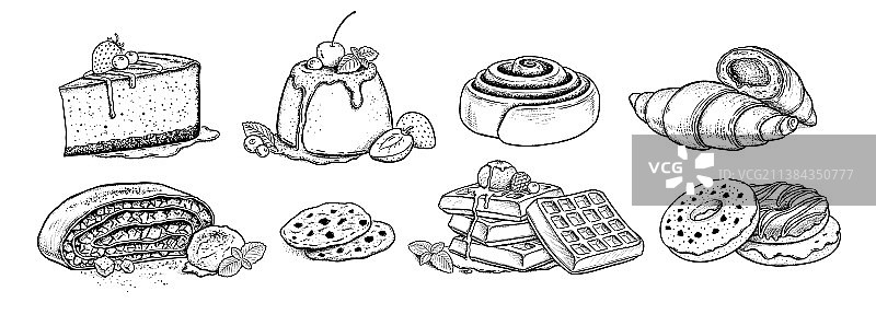 甜点和烘焙产品素材图片素材