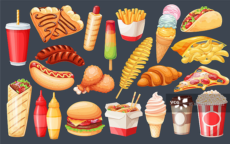 快餐图标合集图片素材