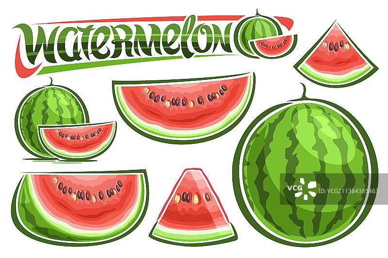 西瓜合集图片素材