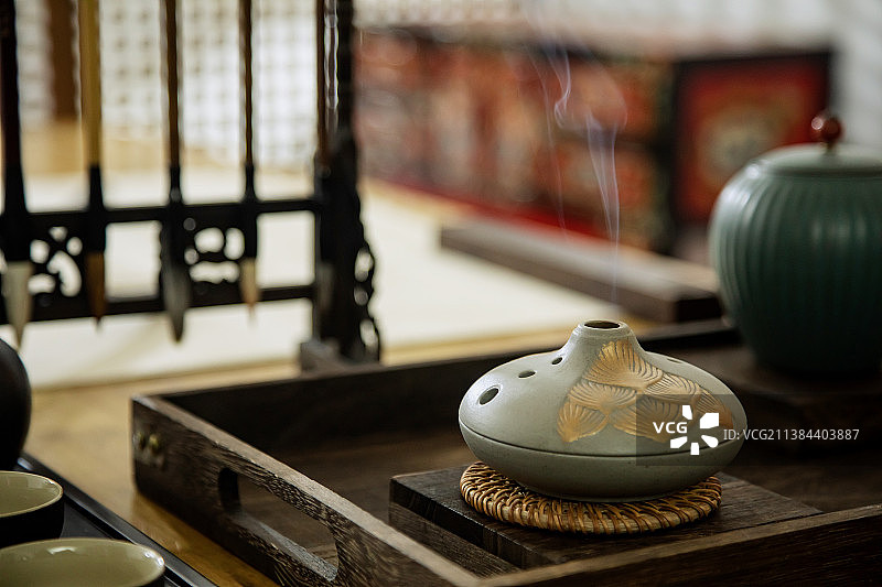 室内,香炉,笔墨纸砚,中国文化图片素材