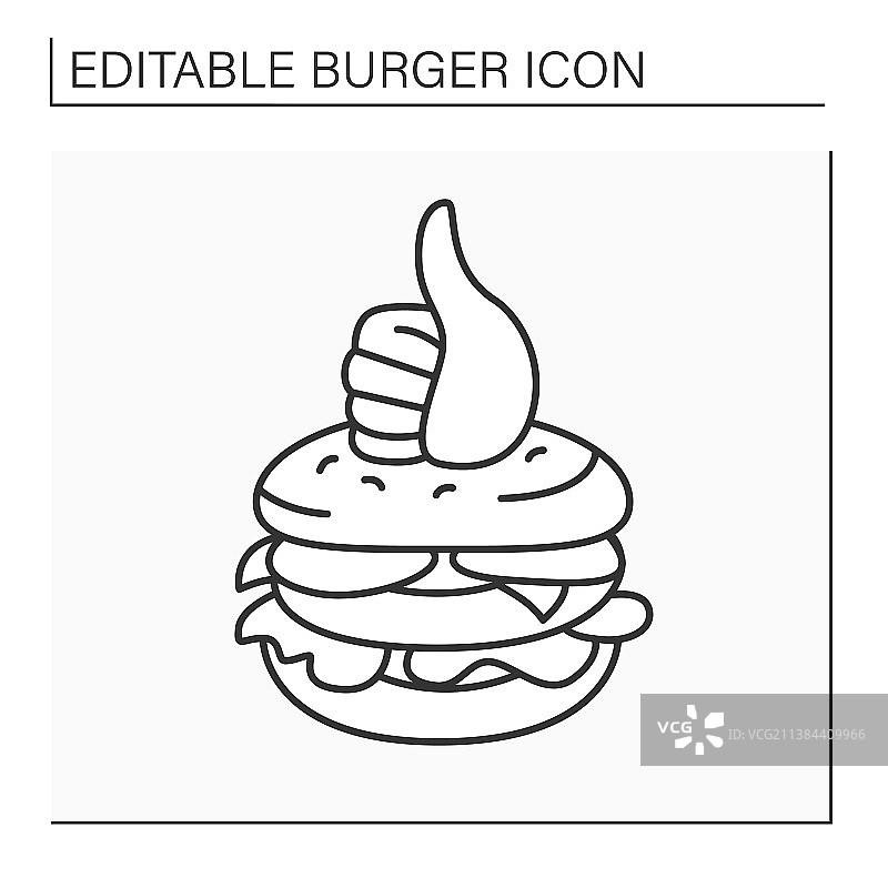 三明治线性图标图片素材