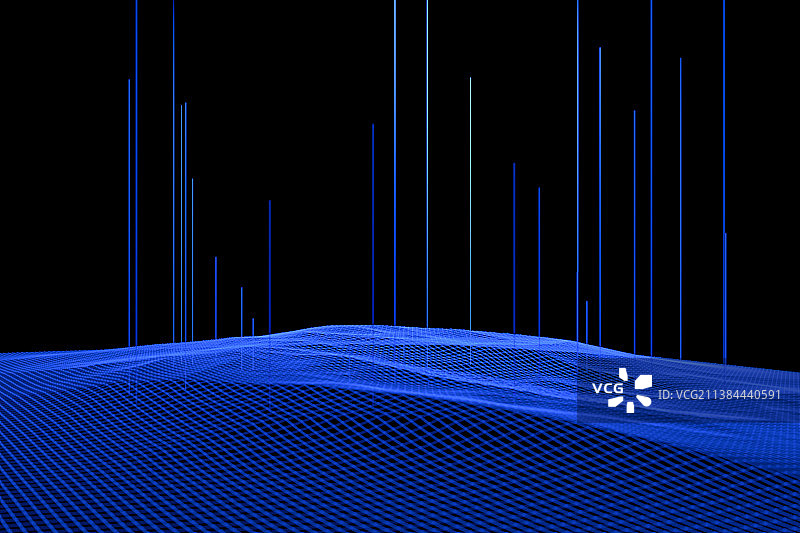 3D蓝色虚拟科技概念背景图片素材