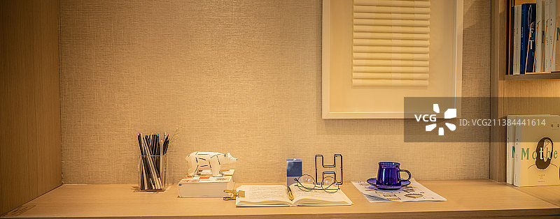 样板间书桌特写图片素材
